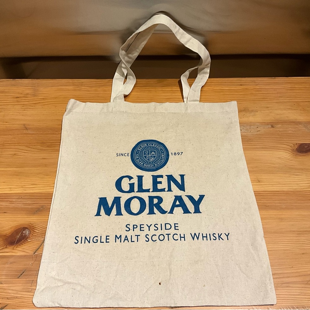 NOS Glen Moray Speyside Single Malt Scotch Whisky Natural Muslin Cotton Tote Bag